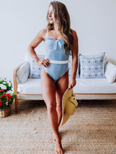 Women's Belted One Piece - Blue Me Away